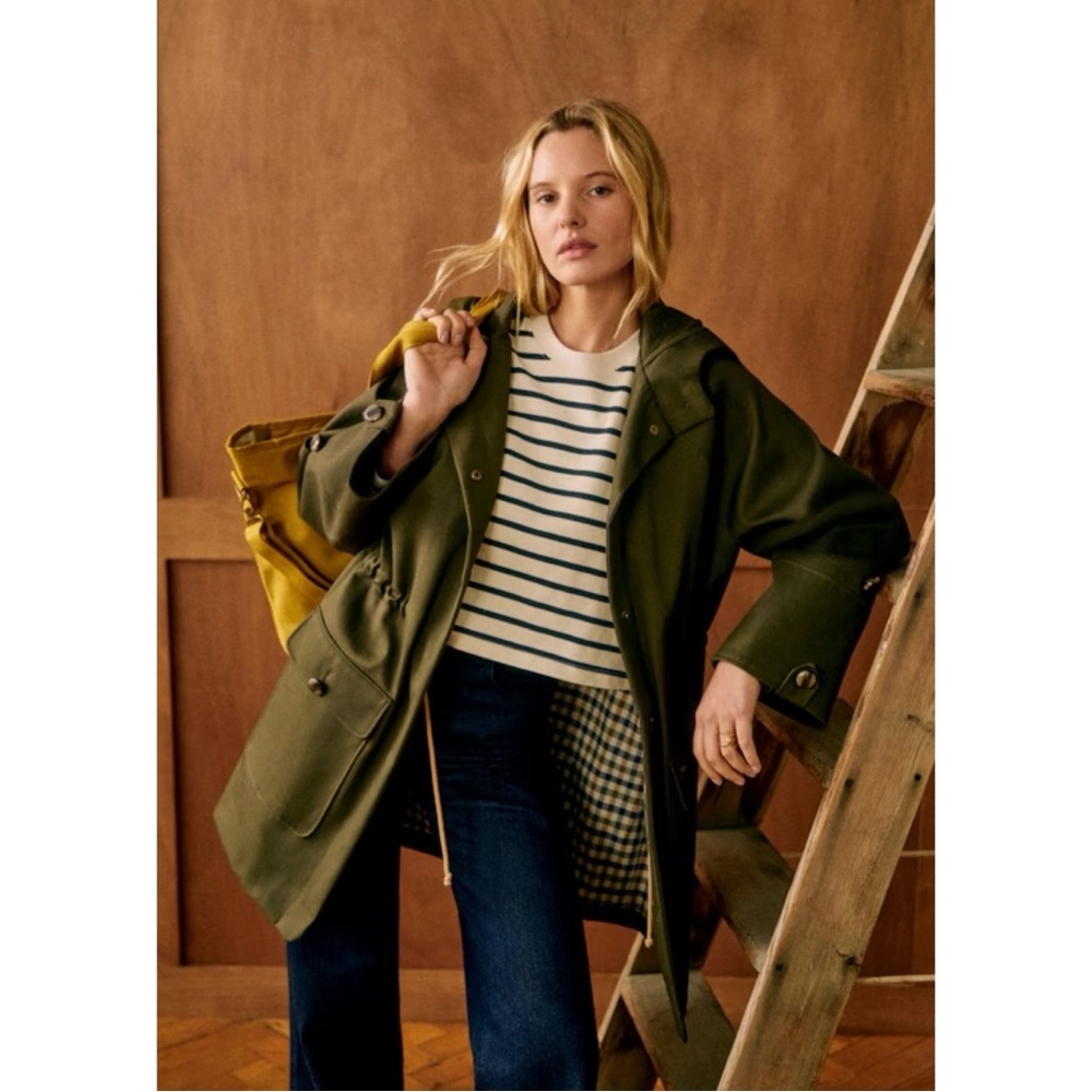 Sezane Hugo Parka Olive Green
